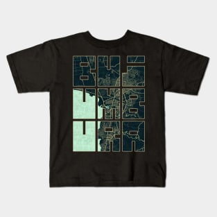 Bujumbura, Usumbura, Burundi City Map Typography - Summer Kids T-Shirt